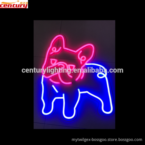 wholesale china factory price lowe voltage bull dog led flex neon sign